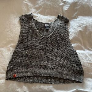 BDG Urban Outfitters Charcoal Knit V-Neck Top